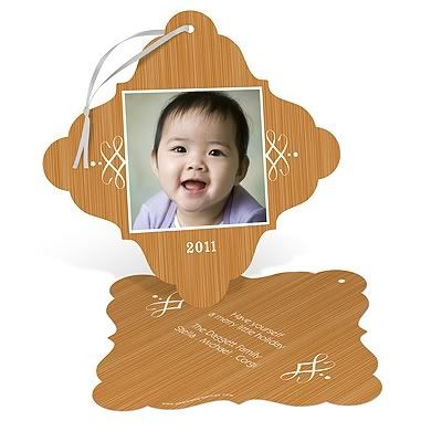 christmas ornament card with phioto