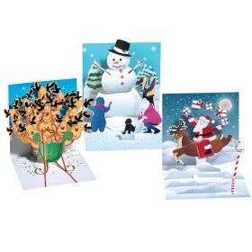 pop up christmas card statue