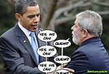 Lula conversa seriamente com Obama