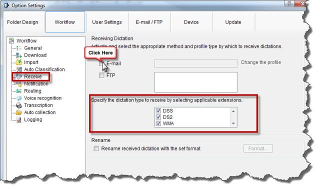 Olympus DSS Player Pro R5 - Email Workflow Options