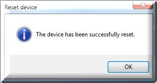 Philips SpeechExec Pro Dictate software - Device reset successfully