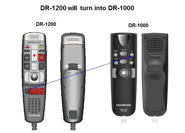 Converting your Olympus DR1200 into a DR1000