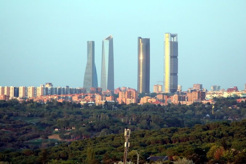 vista del skyline de Madrid desde Aravaca