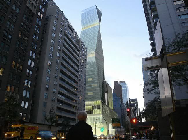 torre en nueva york con efecto visual