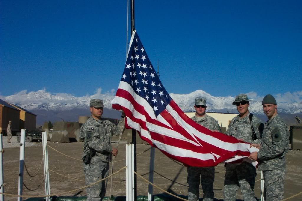 Raising the American flag on Valentine\'s Day Pictures, Images and Photos