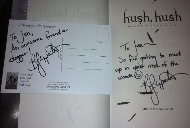 Hush Hush Becca Fitzpatrick. After the event, Becca signed