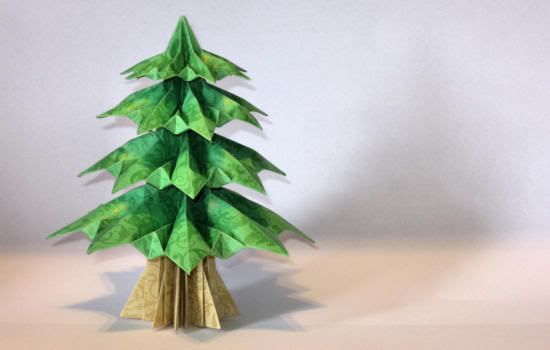Origami Pinheiro Arvore de Natal