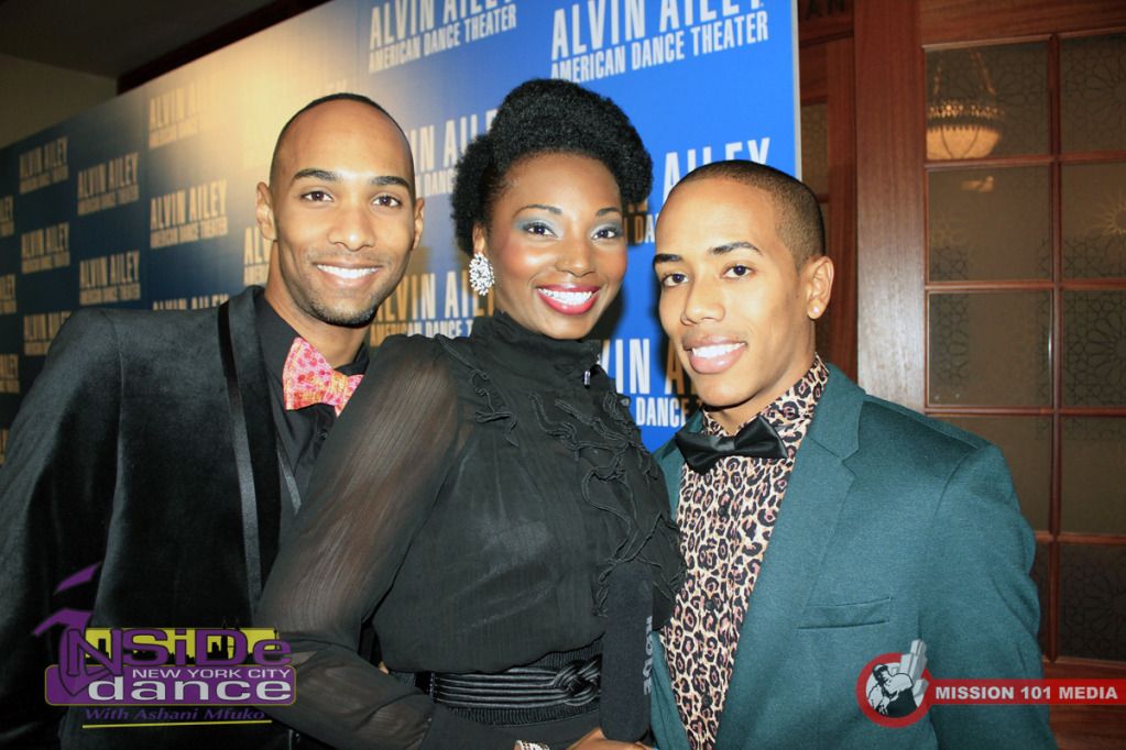 Ashani Mfuko with Alvin Ailey Dance Company members