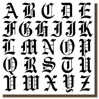 Old English Letters Image - Old English Letters Graphic Code