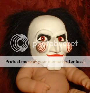 HAUNTED Saw Horror doll puppet EYES FOLLOW YOU OOAK  