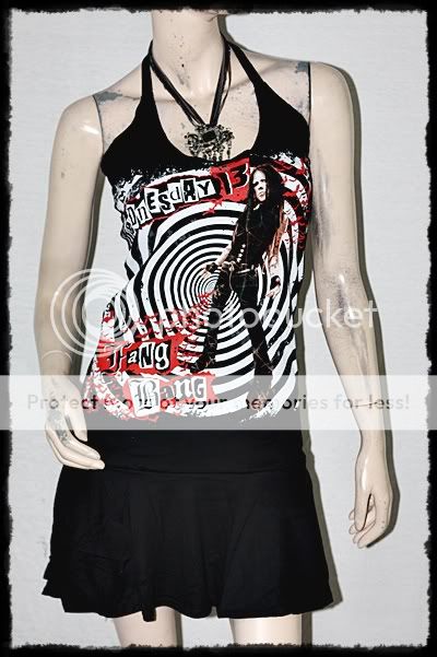 Wednesday 13 Heavy Metal Rock DIY Halter Dress Top  