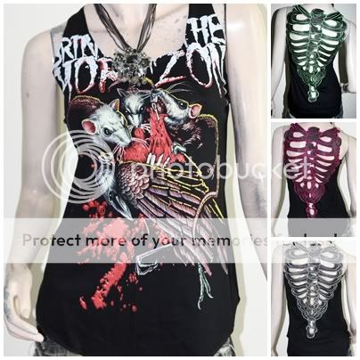 Bring Me The Horizon Rock DIY Skeleton Back Tank Top  