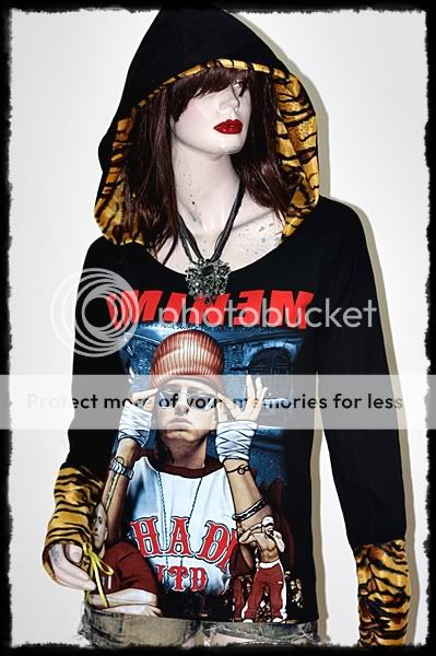 Eminem Punk Metal Rock DIY Slash Hoodie Top US8,10  