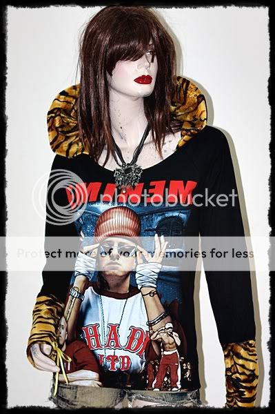 Eminem Punk Metal Rock DIY Slash Hoodie Top US8,10  