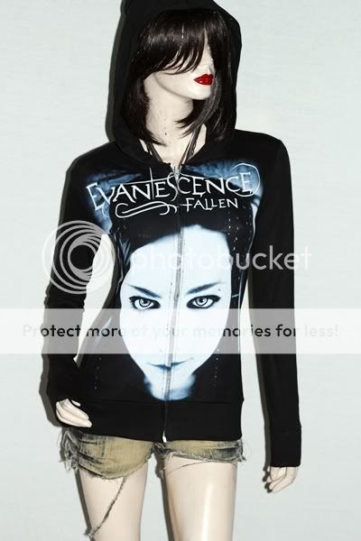 Evanescence Goth Metal Rock DIY Slim Fit Hoodie Jacket Top Shirt