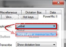 How to select the Dictation Box when programming the Nuance PowerMic in Dragon Medical