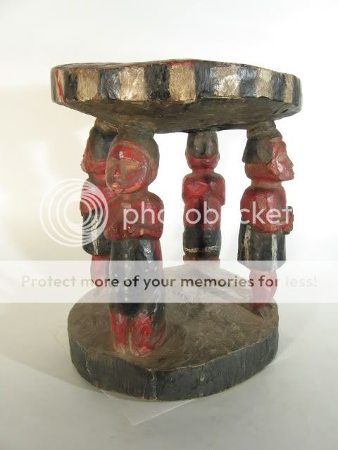 GothamGallery Fine African Art   Yoruba Figural Stool  