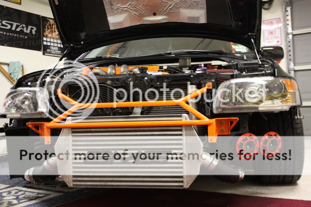 AMS Intercooler & Cusco Front Power Brace EvolutionM Mitsubishi Lancer and Lancer Evolution