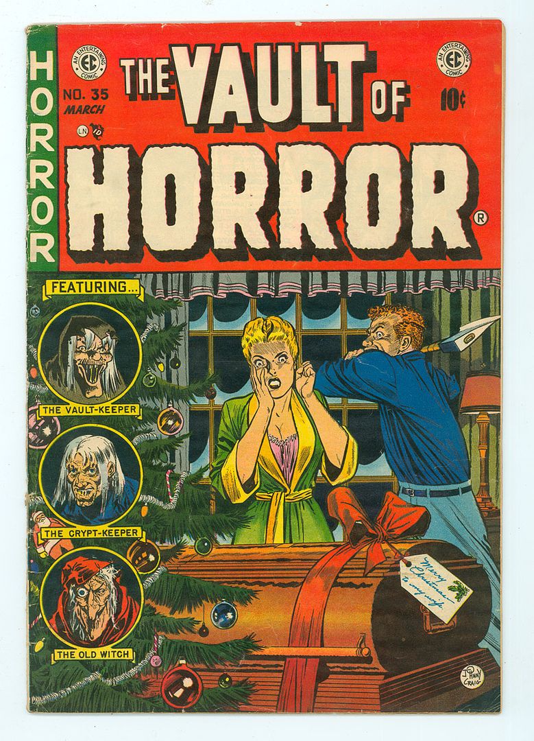   Horror 35 EC 1954 Christmas Cover Mid/High Grade Original Owner  