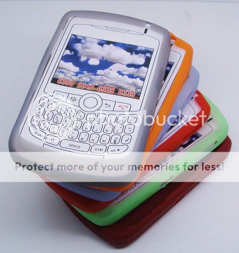 blackberry curve 8300 8310 8320 8330 silicone case 10pcs mix colors